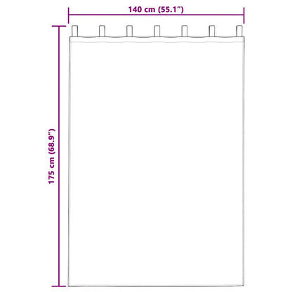 Cortinas Blackout com Argolas 2 pcs Terracota 175 x 140 cm