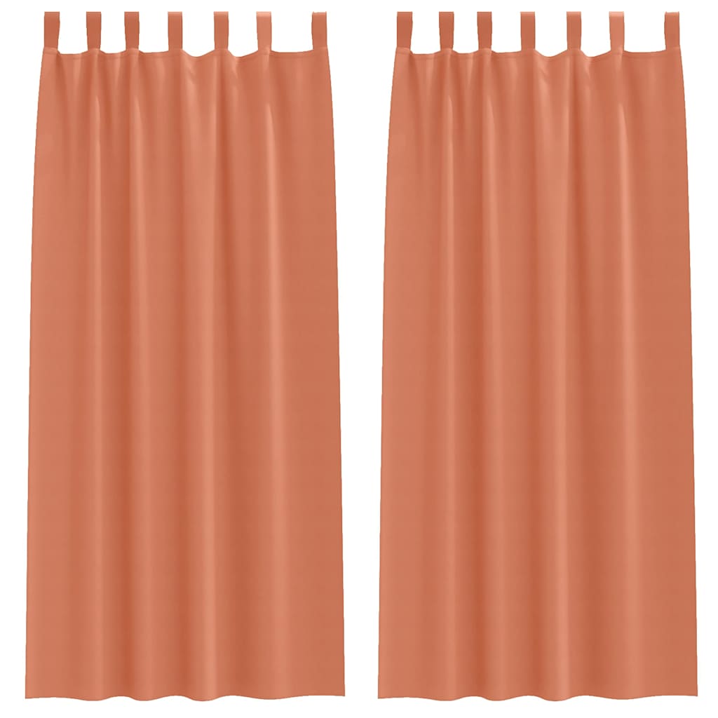 Cortinas opacas com cortinas Terracota Poliéster