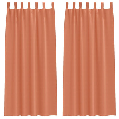 Cortinas opacas com cortinas Terracota Poliéster