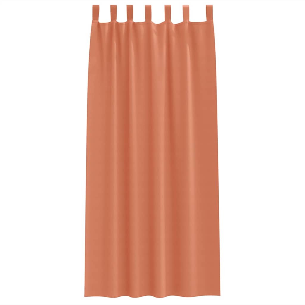 Cortinas opacas com cortinas Terracota Poliéster