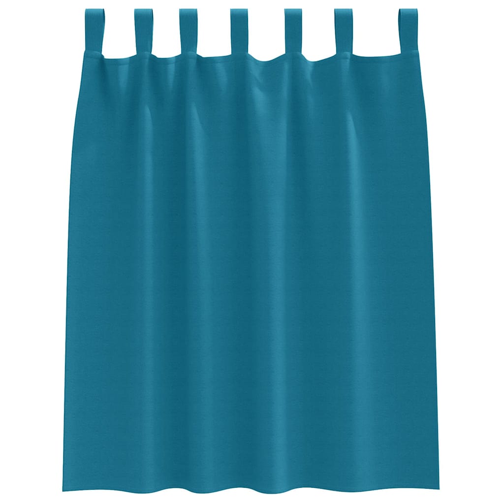 Cortinas opacas com cortinas Turquesa Poliéster