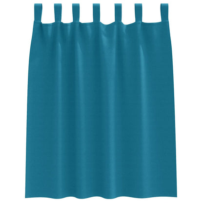 Cortinas opacas com cortinas Turquesa Poliéster