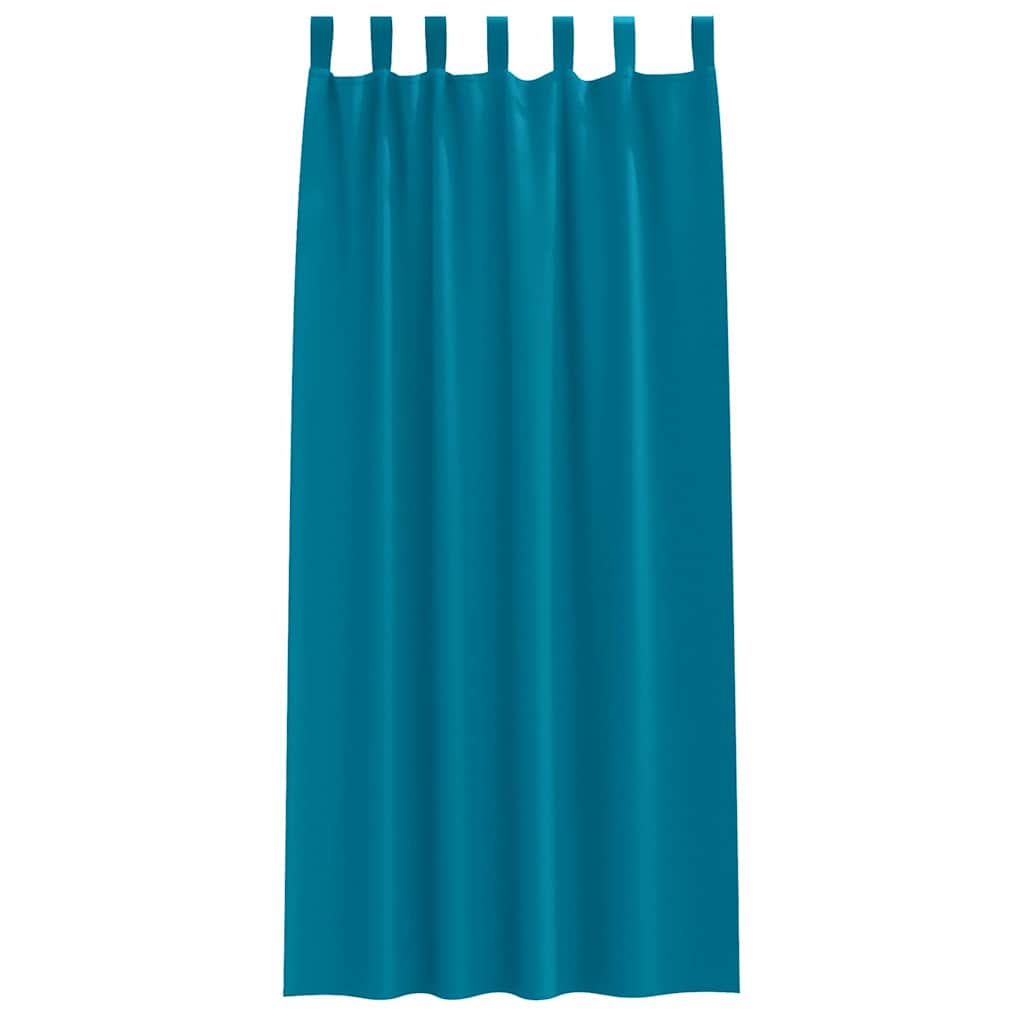 Cortinas opacas com cortinas Turquesa Poliéster