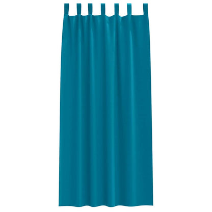Cortinas opacas com cortinas Turquesa Poliéster