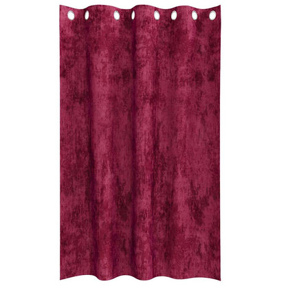 Cortina com cortinas 2 pcs Vinho Vermelho 175 x 140 cm Veludo