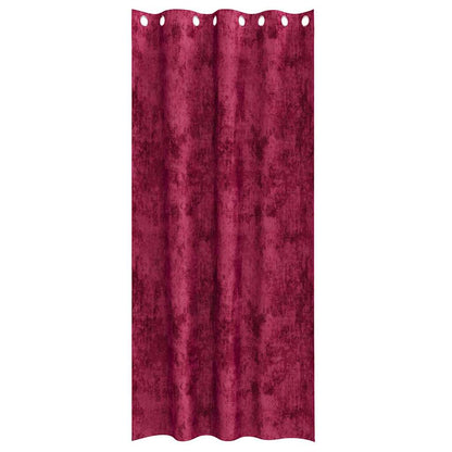Cortina com cortinas 2 pcs vermelho tinto 225 x 140 cm Veludo
