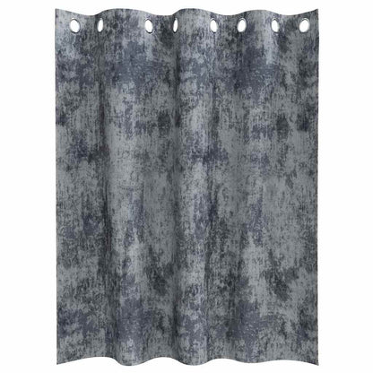 Cortina com cortinas 2 pcs Cinza Prateado 140 x 140 cm Veludo