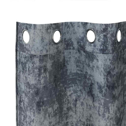 Cortina com cortinas 2 pcs Cinza Prata 175 x 140 cm Veludo