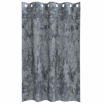Cortina com cortinas 2 pcs Cinza Prata 175 x 140 cm Veludo