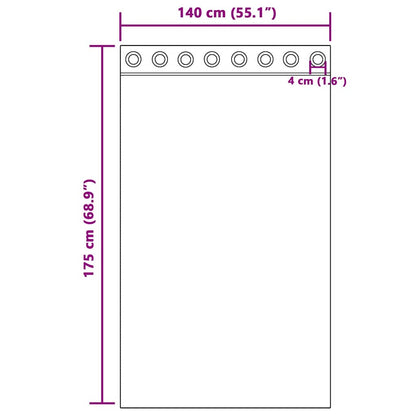 Cortina com cortinas 2 pcs Cinza Prata 175 x 140 cm Veludo