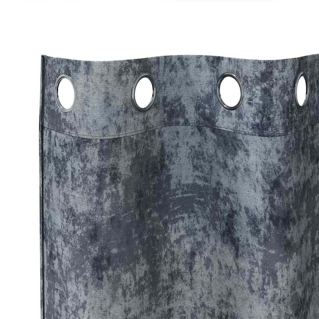 Cortina com cortinas 2 pcs Cinza Prateado 245 x 140 cm Veludo