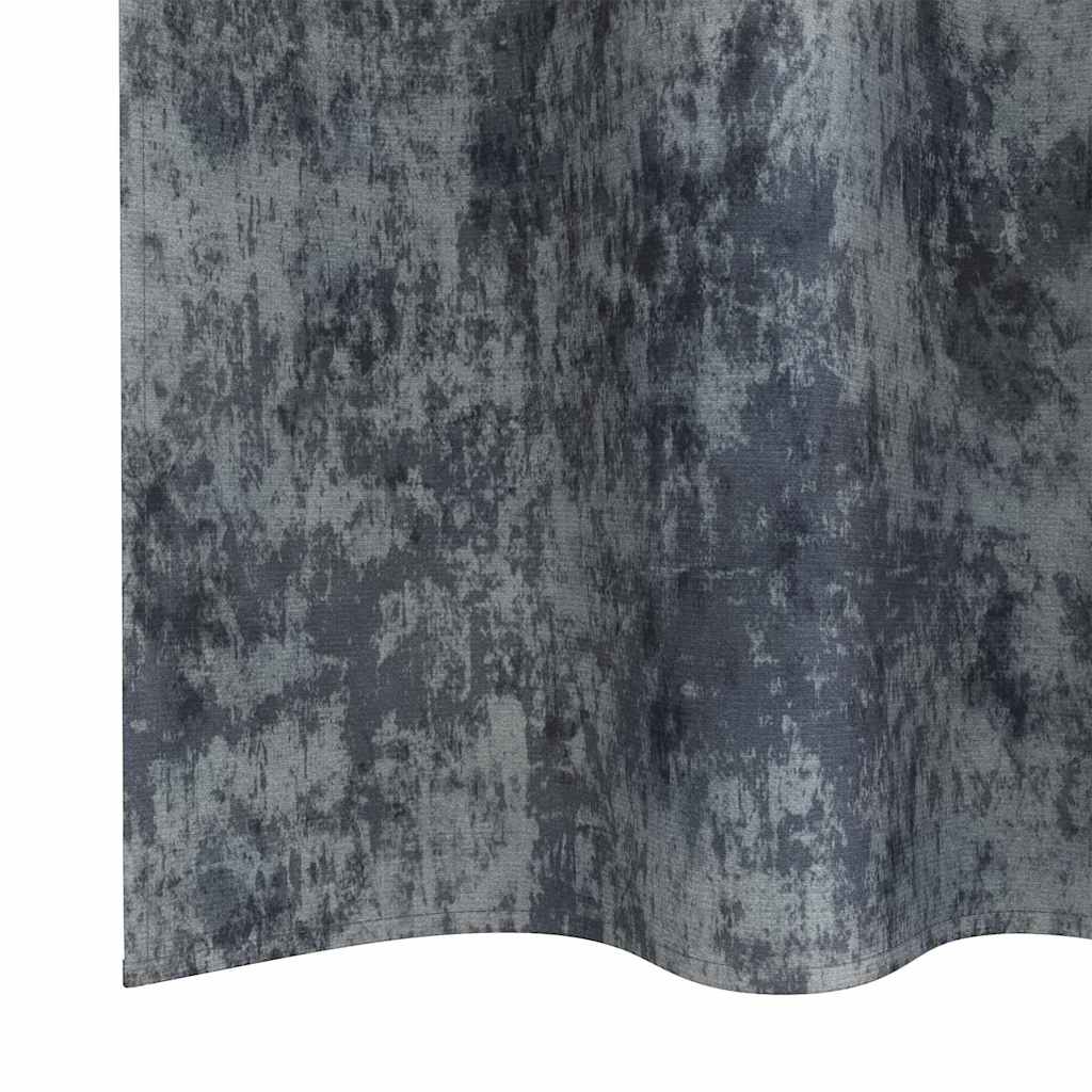 Cortina com cortinas 2 pcs Cinza Prateado 245 x 140 cm Veludo