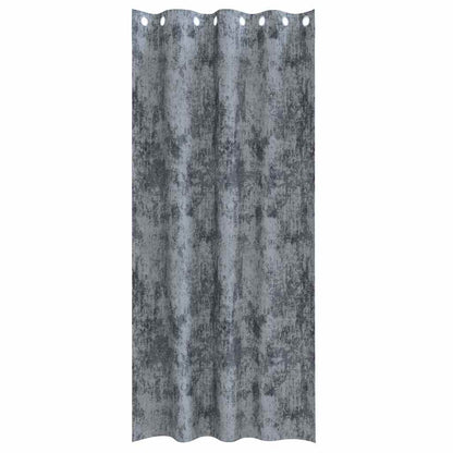 Cortina com cortinas 2 pcs Cinza Prateado 245 x 140 cm Veludo