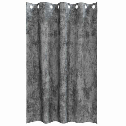 Cortina com cortinas 2 pcs Cinzeto 175 x 140 cm Veludo