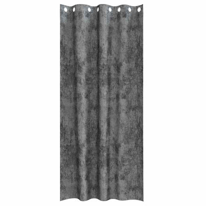 Cortina com cortinas 2 pcs Cinzeto 245 x 140 cm Veludo