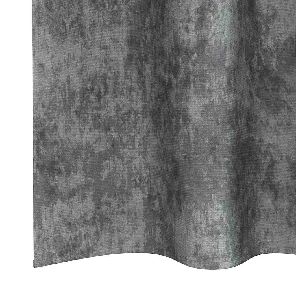 Cortina com cortinas 2 pcs Cinzeto 260 x 140 cm Veludo
