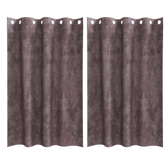 Cortina com cortinas 2 pcs Castanho 175 x 140 cm Veludo