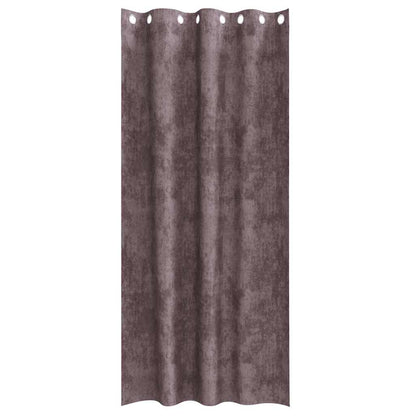Cortina com cortinas 2 pcs Castanho 245 x 140 cm Veludo