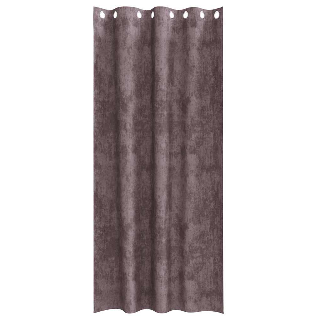 Cortina com cortinas 2 pcs Castanho 260 x 140 cm Veludo