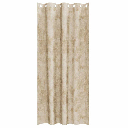 Cortina com cortinas 2 pcs Creme 245 x 140 cm Veludo