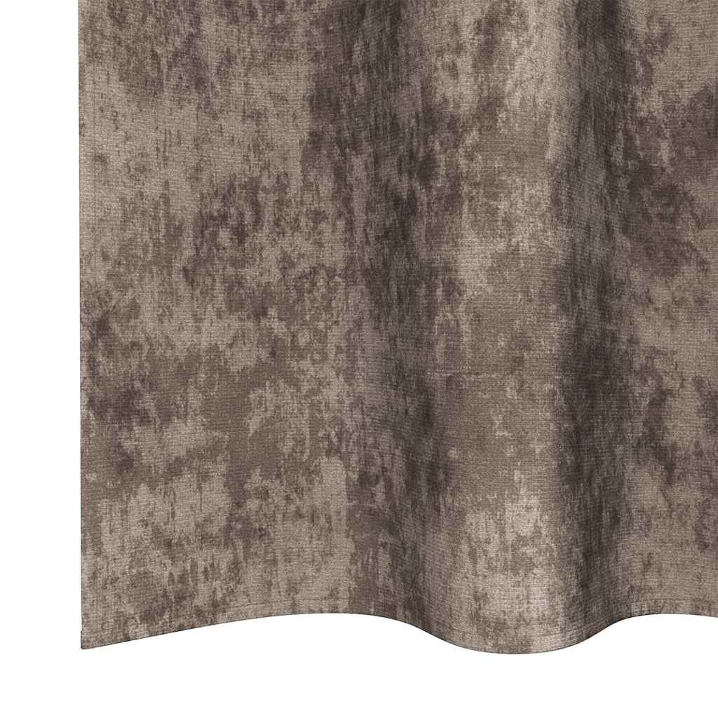 Cortina com cortinas 2 pcs Cappuccino 140 x 140 cm Veludo