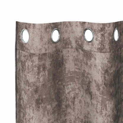Cortina com cortinas 2 pcs Cappuccino 175 x 140 cm Veludo