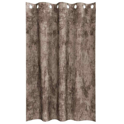 Cortina com cortinas 2 pcs Cappuccino 175 x 140 cm Veludo