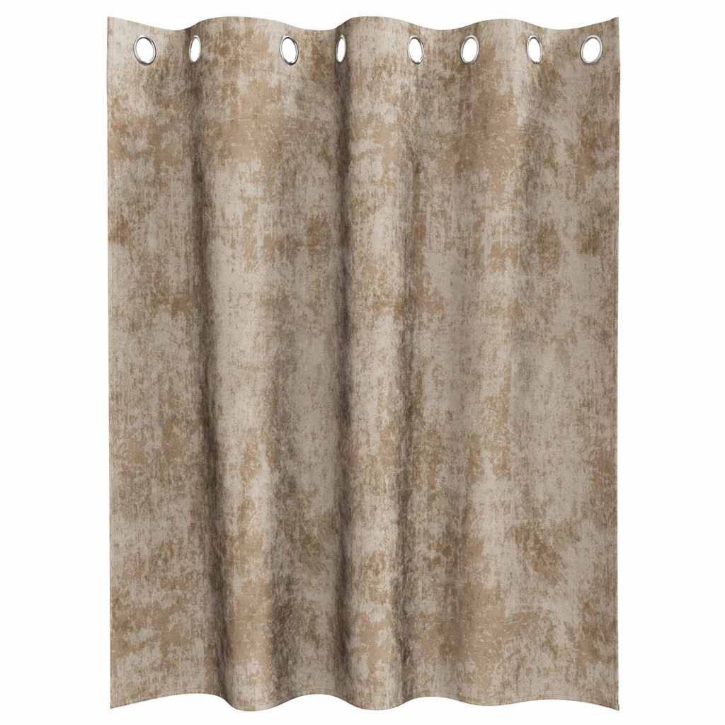 Cortina com cortinas 2 pcs champanhe 140 x 140 cm Veludo
