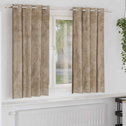 Cortina com cortinas 2 pcs champanhe 175 x 140 cm Veludo