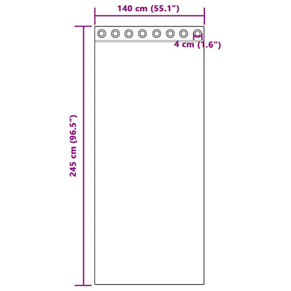 Cortina com cortinas 2 pcs champanhe 245 x 140 cm Veludo