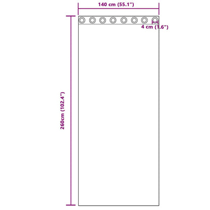 Cortina com cortinas 2 pcs champanhe 260 x 140 cm Veludo