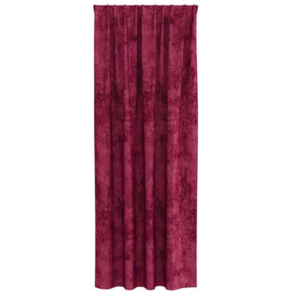 Cortina com cortinas 2 pcs vermelho tinto 225 x 140 cm Veludo