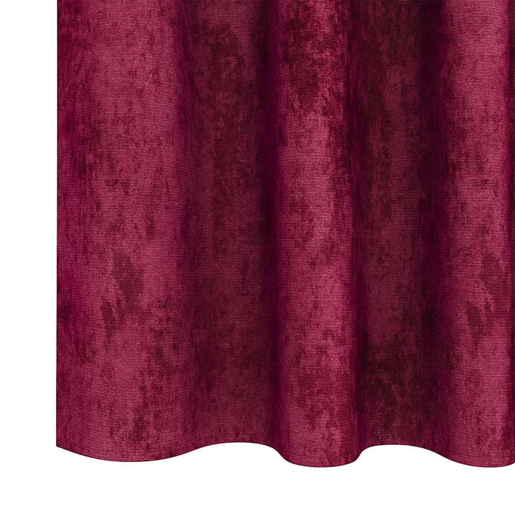 Cortina com cortinas 2 pcs vermelho tinto 245 x 140 cm Veludo