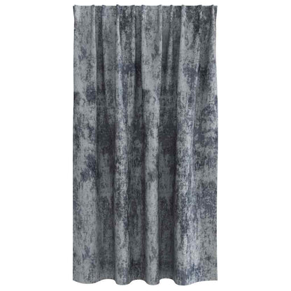 Cortina com cortinas 2 pcs Cinza Prateado 140 x 140 cm Veludo