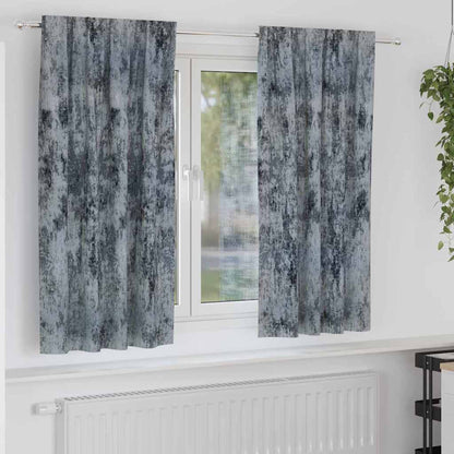 Cortina com cortinas 2 pcs Cinza Prateado 175 x 140 cm Veludo