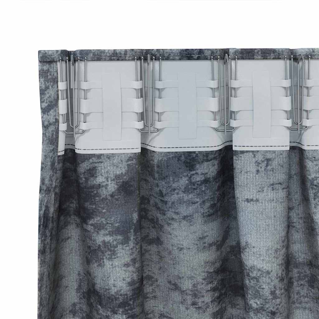 Cortina com cortinas 2 pcs Cinza Prateado 245 x 140 cm Veludo