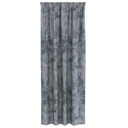 Cortina com cortinas 2 pcs Cinza Prateado 245 x 140 cm Veludo