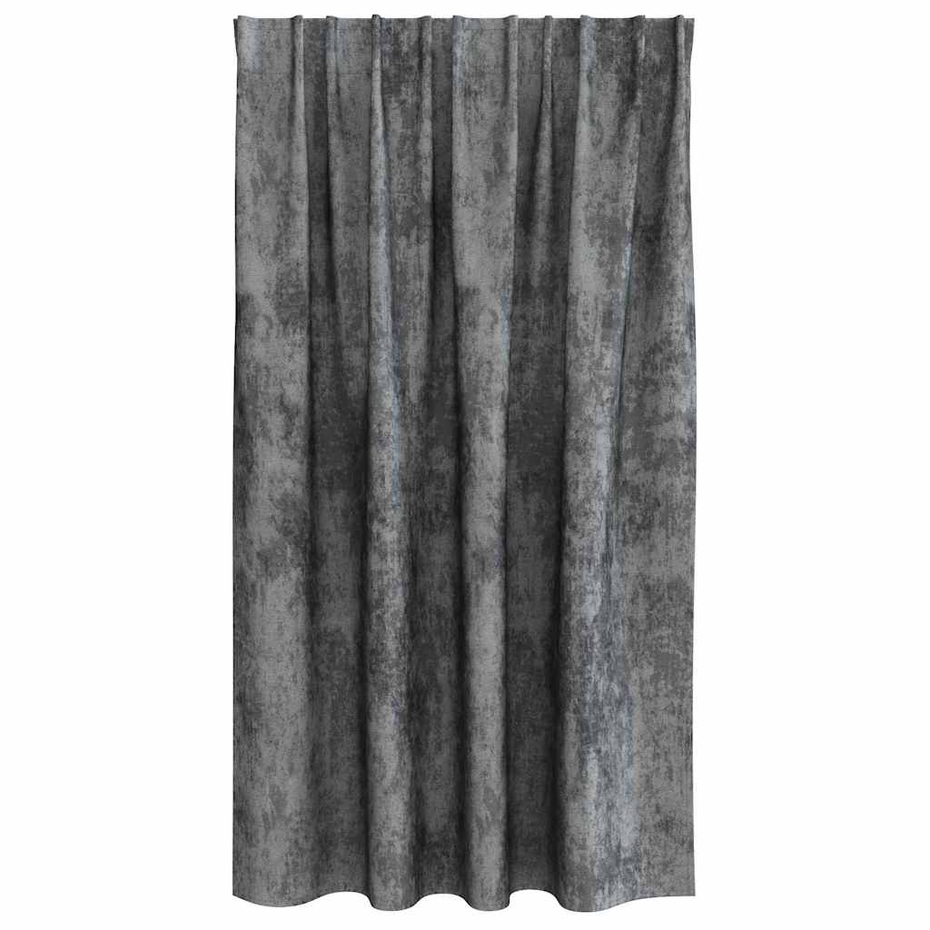 Cortina com cortinas 2 pcs Cinzeto 140 x 140 cm Veludo