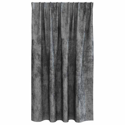 Cortina com cortinas 2 pcs Cinzeto 140 x 140 cm Veludo