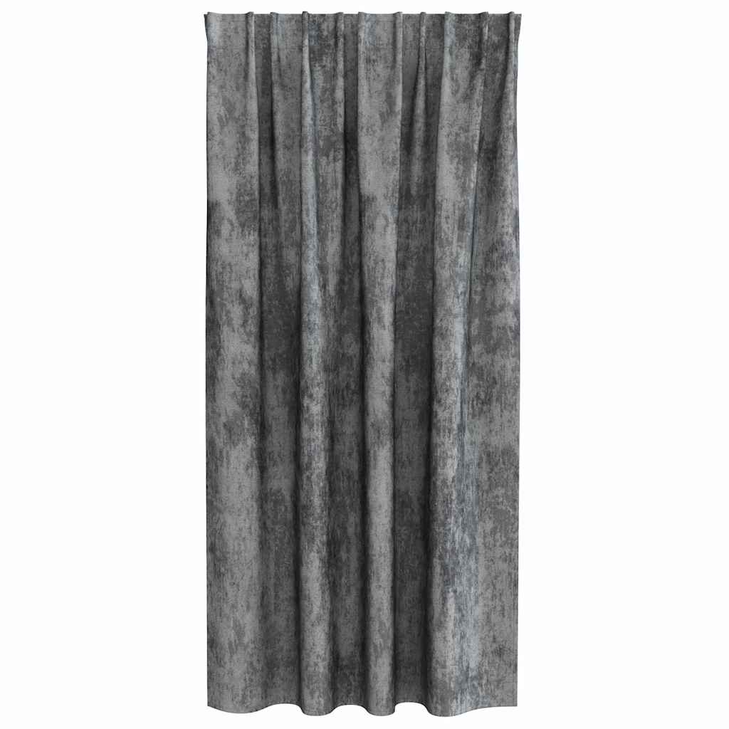 Cortina com cortinas 2 pcs Cinzeto 175 x 140 cm Veludo
