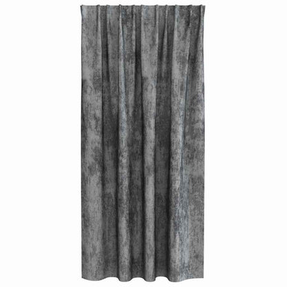 Cortina com cortinas 2 pcs Cinzeto 175 x 140 cm Veludo