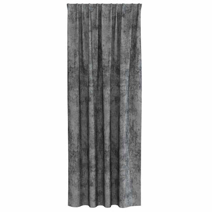 Cortina com cortinas 2 pcs Cinzeto 225 x 140 cm Veludo