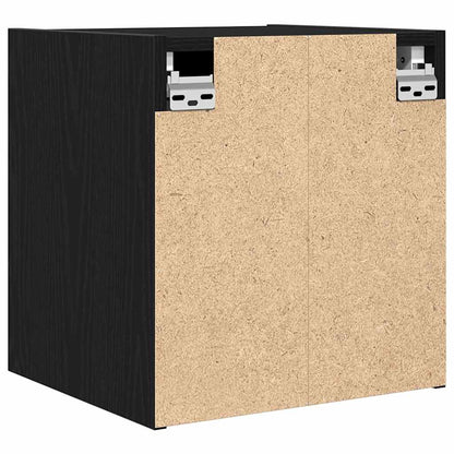 Mesas de cabeceira de parede 2 pcs 38x34x40 cm preto