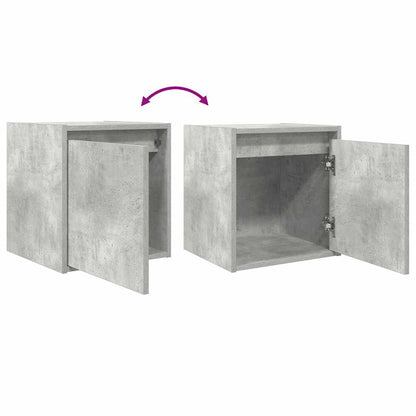 Mesas de cabeceira parede 2 pcs 38x34x40 cm cinza cimento