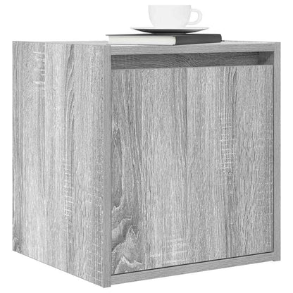 Mesa de cabeceira de parede 38x34x40 cm cinzento sonoma