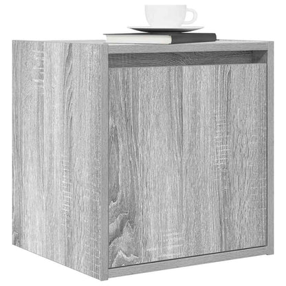Mesas de cabeceira de parede 2 pcs 38x34x40 cm cinzento sonoma
