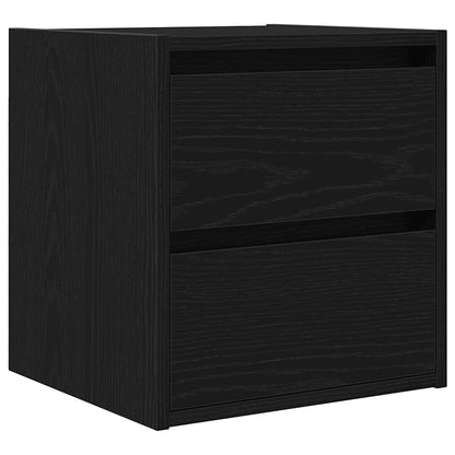 Mesas de cabeceira de parede 2pcs 38x34x40 cm carvalho preto
