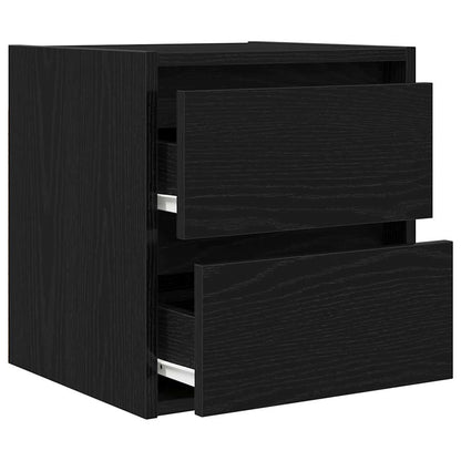 Mesas de cabeceira de parede 2pcs 38x34x40 cm carvalho preto