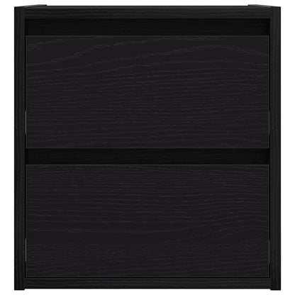 Mesas de cabeceira de parede 2pcs 38x34x40 cm carvalho preto