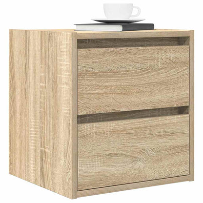 Mesas de cabeceira de parede 2 pcs 38x34x40 cm carvalho sonoma